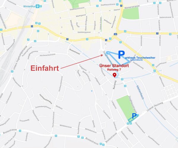 Parkieren bei der The Good Solution GmbH - www.ch-aufstellungen.ch